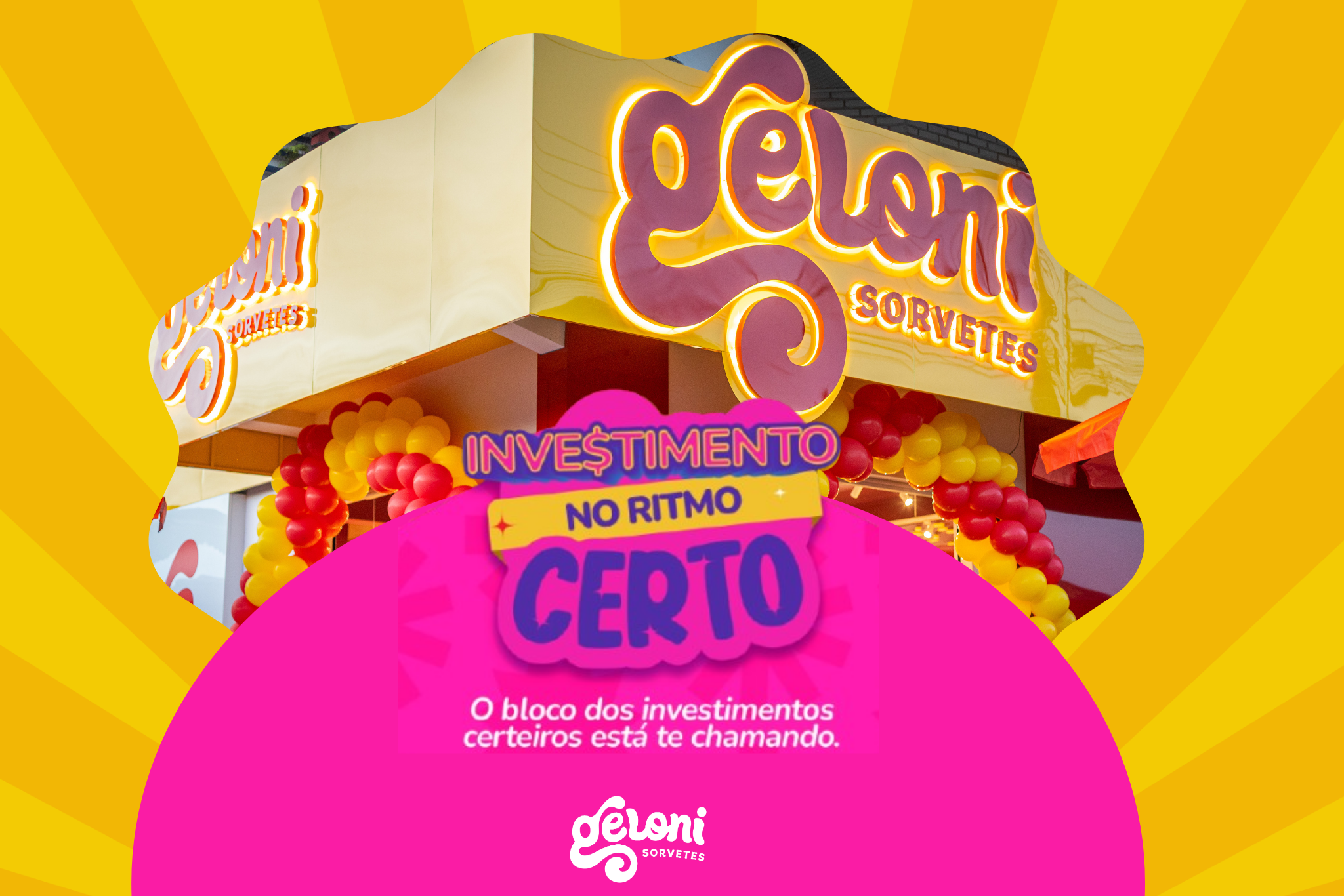 imagem promocional de carnaval das Franquias Geloni